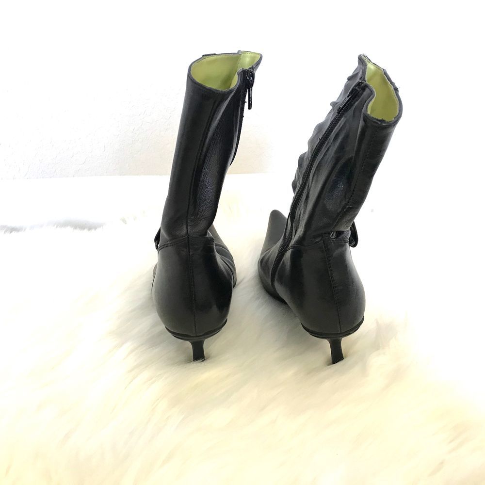 Vagabond Kitten Heel Slouchy Leather Boots 37 - Picture 4 of 8